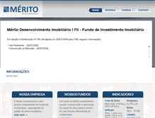 Tablet Screenshot of meritoinvestimentos.com